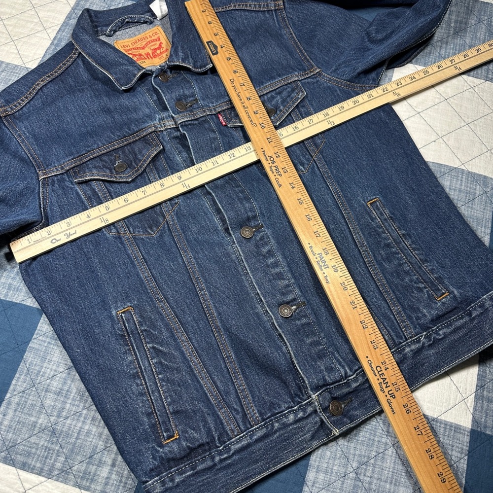 Levi's Type 3 Trucker Jacket Mens Size L Dark Wash Blue Denim 72334 - Picture 5 of 6